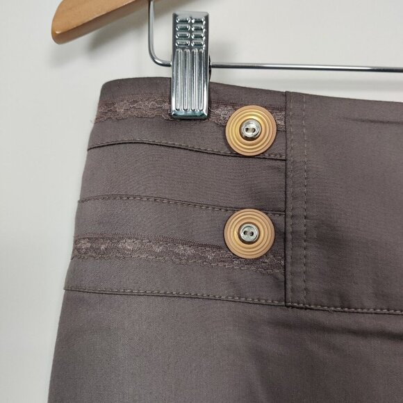 Women's Maxi Skirt in Brown Size EU 38 Lace Coquette Feminine Formal Office - Picture 2 of 13